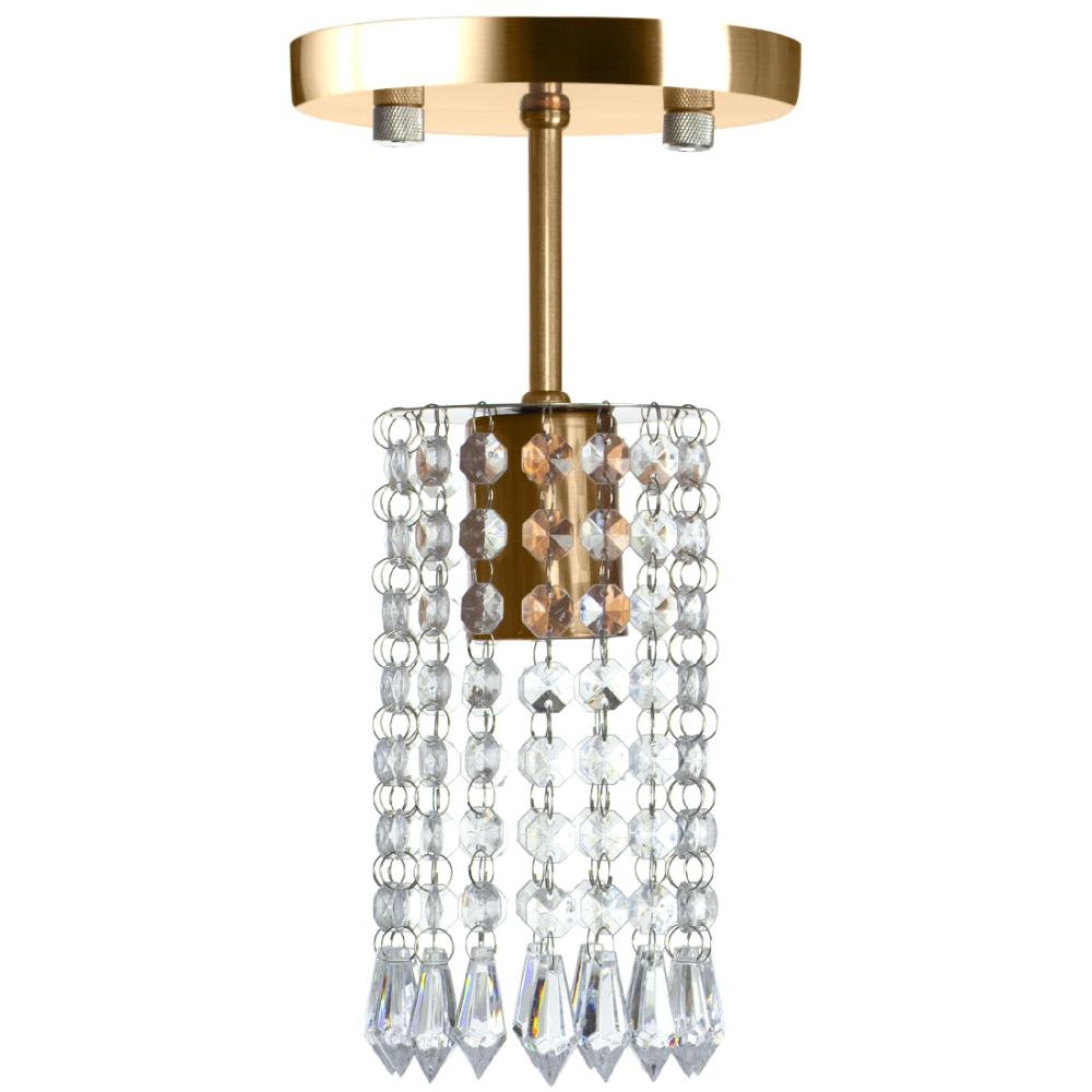 Lustre Clearcrillic Cristal Acrílico Redondo Cobre