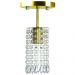 Lustre Clearcrillic Cristal Acrílico Redondo Dourado