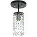 Lustre Clearcrillic Cristal Acrílico Redondo Preto
