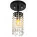 Lustre Clearcrillic Cristal Acrílico Redondo Preto