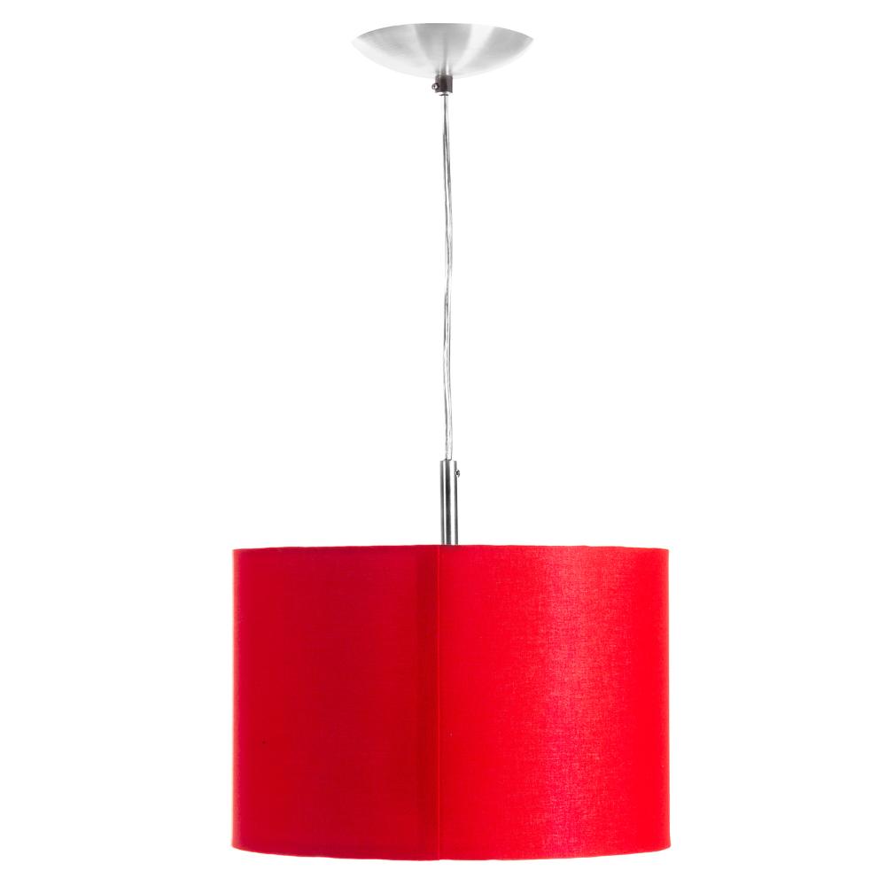 Lustre Cupula Pendente Dome 30x20cm Magnífico Vermelho