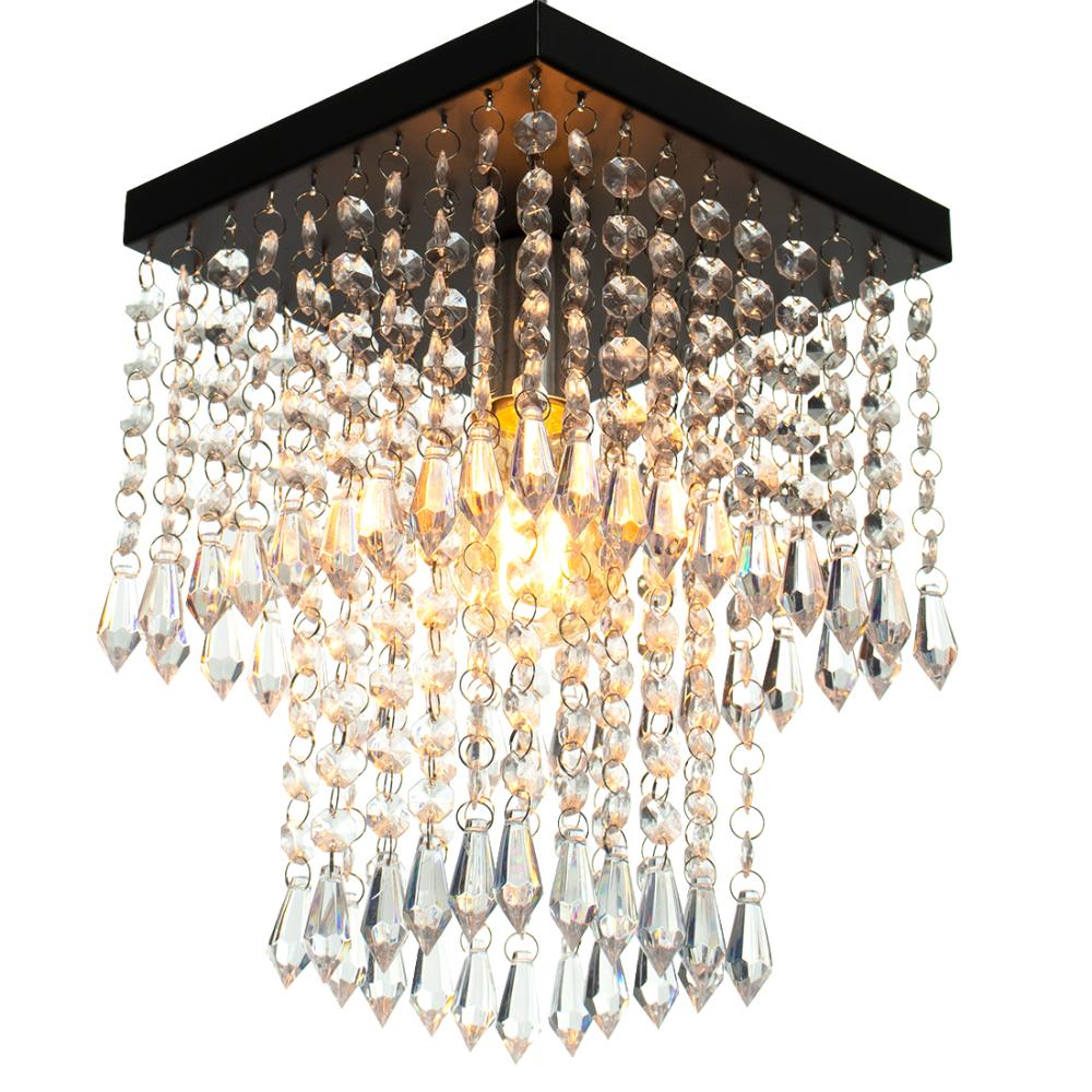 Lustre De Cristal Acrilico Marrycrilic Preto Belissimo!