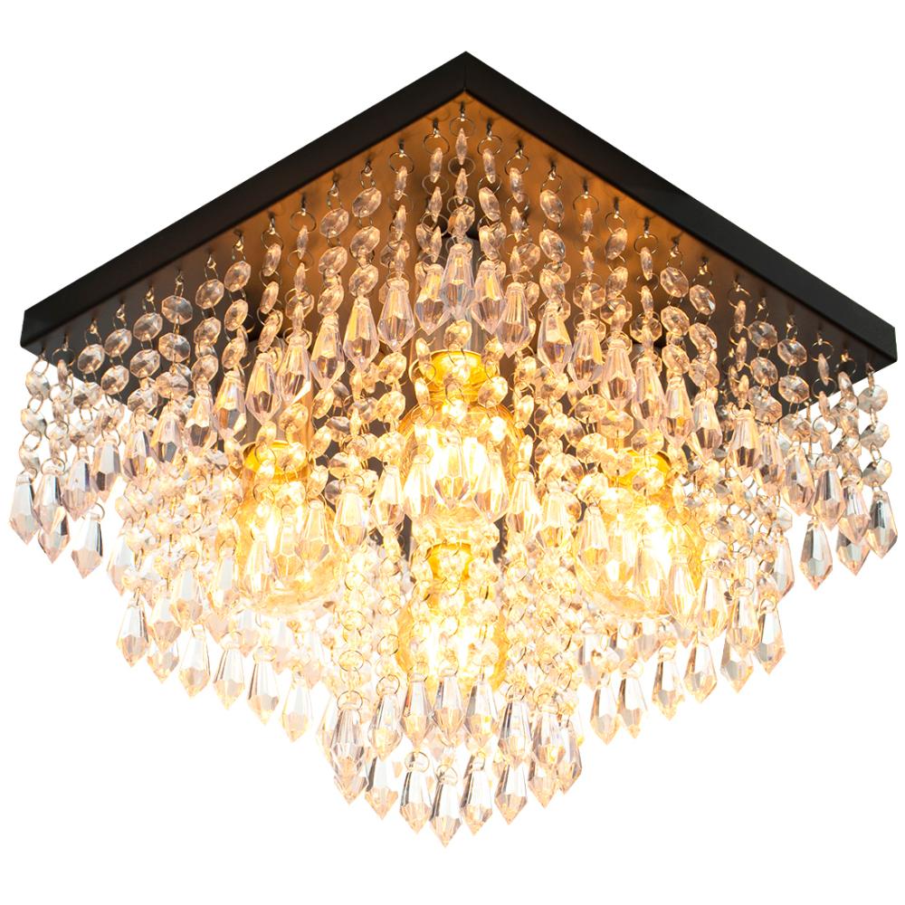 Lustre De Cristal Acrilico Sweetcrillic 30x30 Preto Lindo!