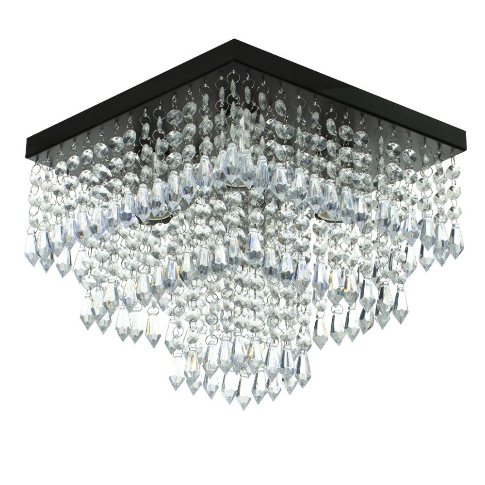 Lustre De Cristal Acrilico Sweetcrillic 30x30 Preto Lindo!