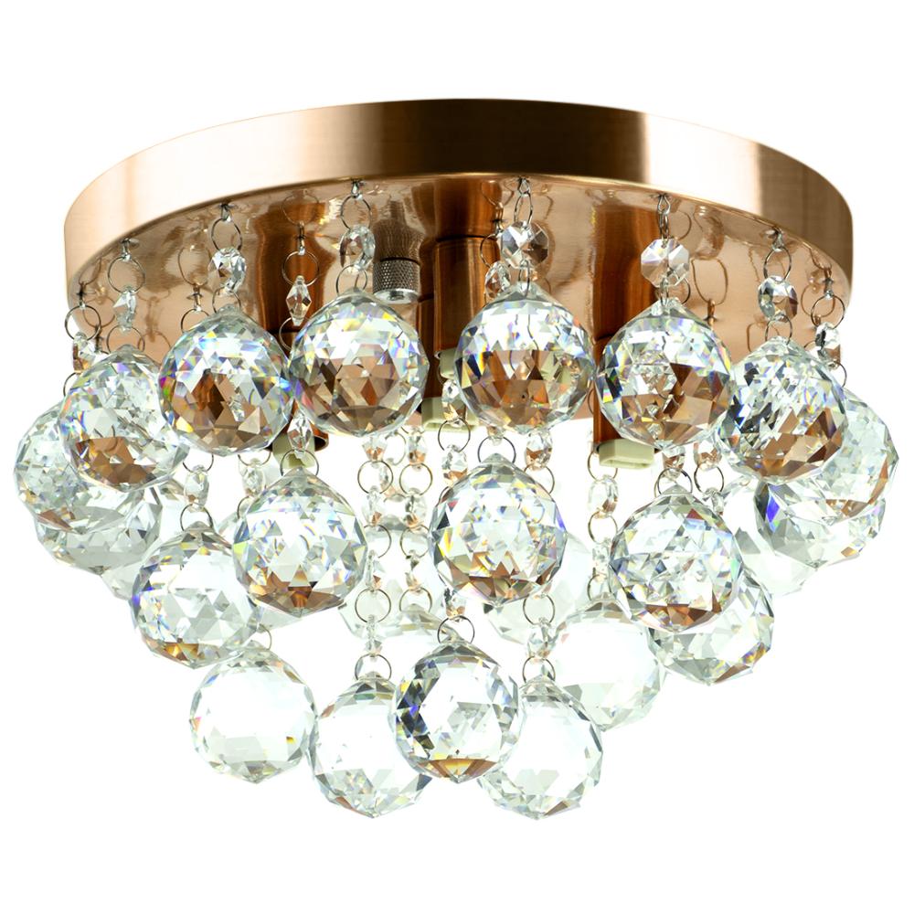 Lustre De Cristal Legitimo Classic Round 25x20 Cobre