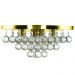 Lustre De Cristal Legitimo Classic Square 30x30 Dourado