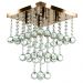 Lustre De Cristal Legitimo Classic Square Long 30 Cobre