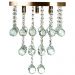 Lustre De Cristal Legitimo Classic Square Long 30 Cobre