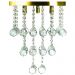 Lustre De Cristal Legitimo Classic Square Long 30 Dourado