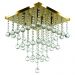 Lustre De Cristal Legitimo Classic Square Long 40 Dourado