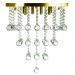 Lustre De Cristal Legitimo Classic Square Long 40 Dourado
