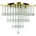 Lustre De Cristal Legitimo Classic Square Long 40 Dourado