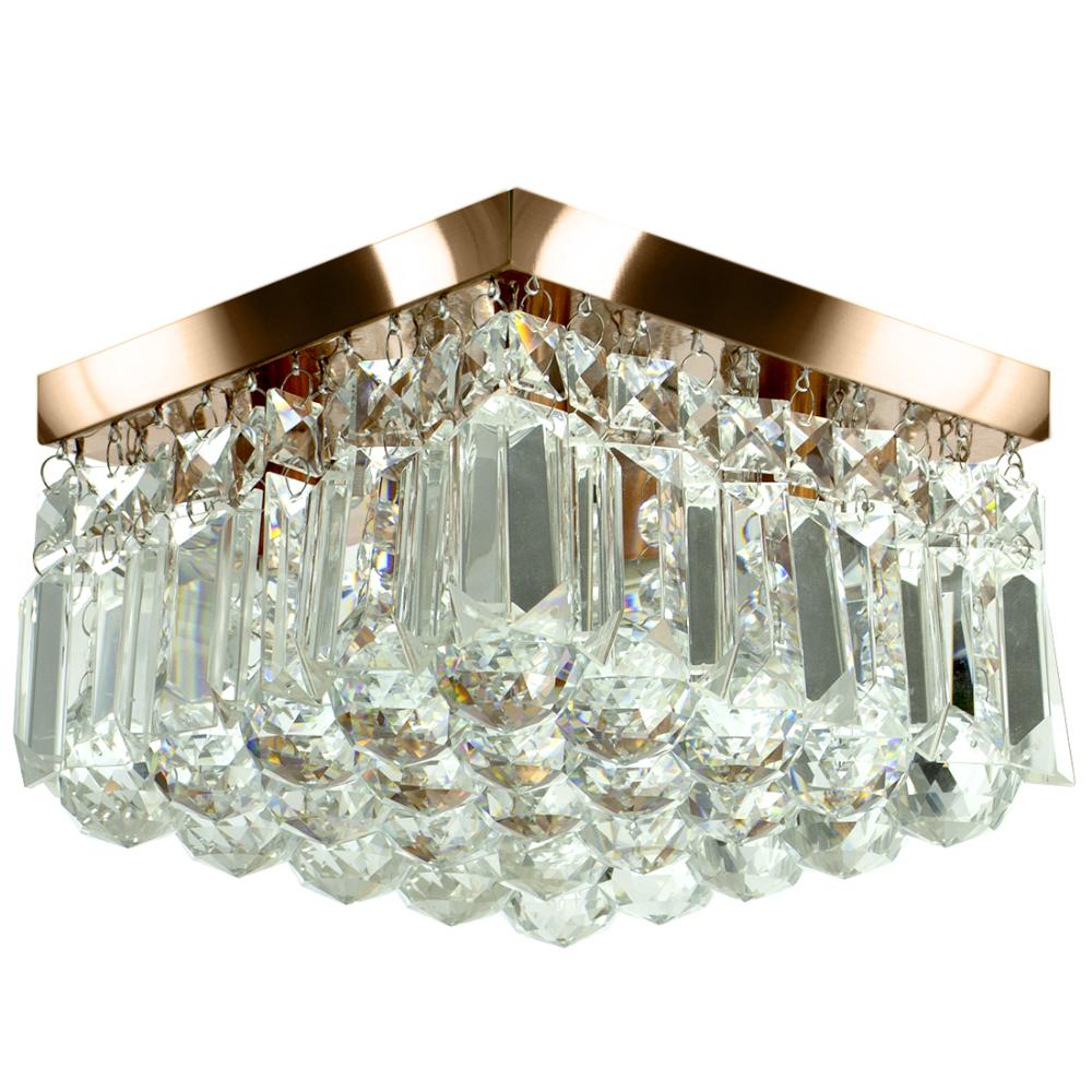 Lustre De Cristal Legitimo Wonderwall 20x20 Cobre
