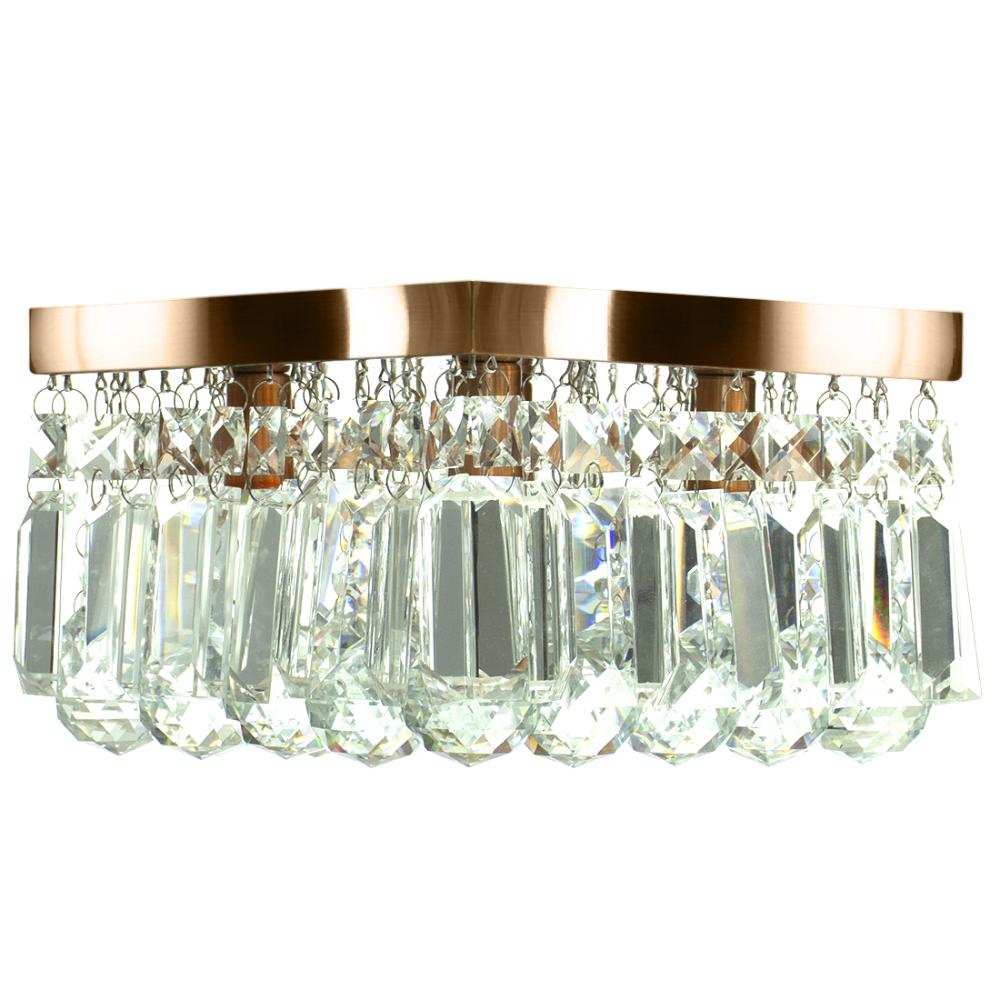 Lustre De Cristal Legitimo Wonderwall 20x20 Cobre