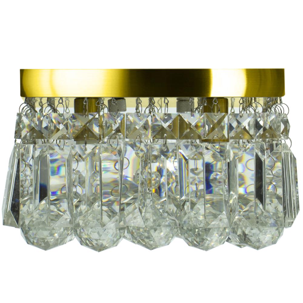 Lustre De Cristal Legitimo Wonderwall 20x20 Dourado