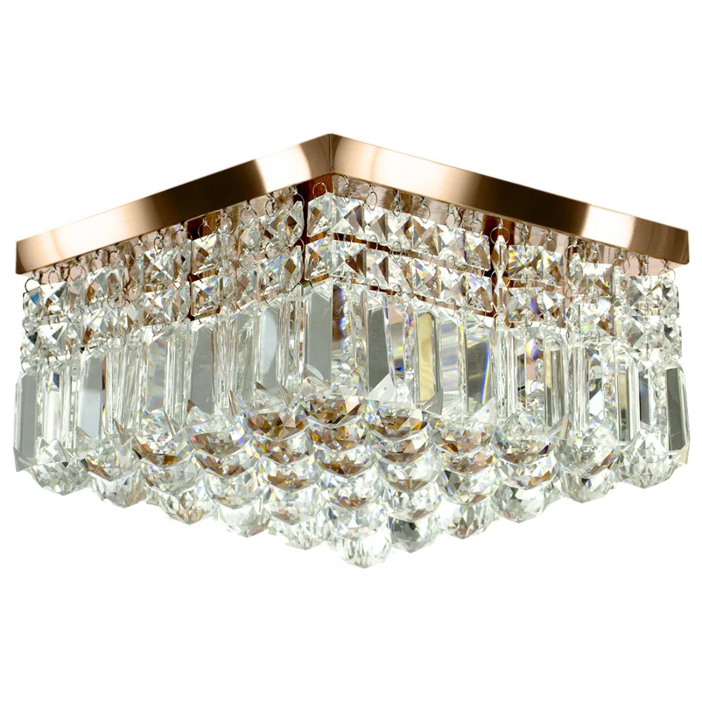 Lustre De Cristal Legitimo Wonderwall 30x30 Cobre
