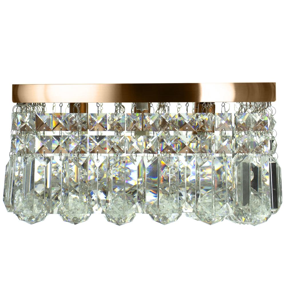 Lustre De Cristal Legitimo Wonderwall 30x30 Cobre