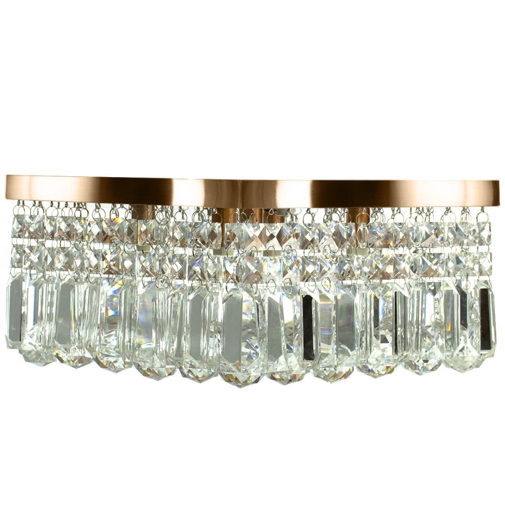 Lustre De Cristal Legitimo Wonderwall 30x30 Cobre