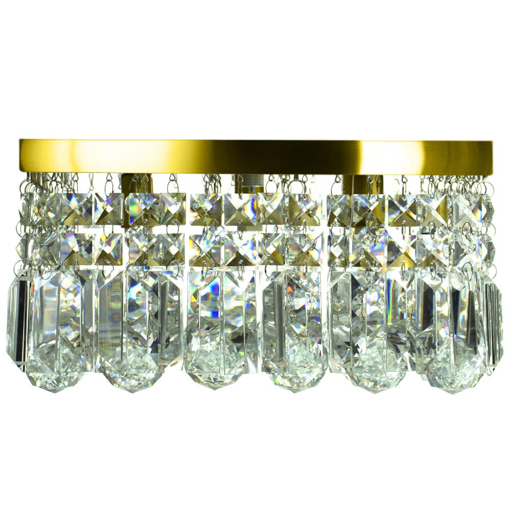 Lustre De Cristal Legitimo Wonderwall 30x30 Dourado