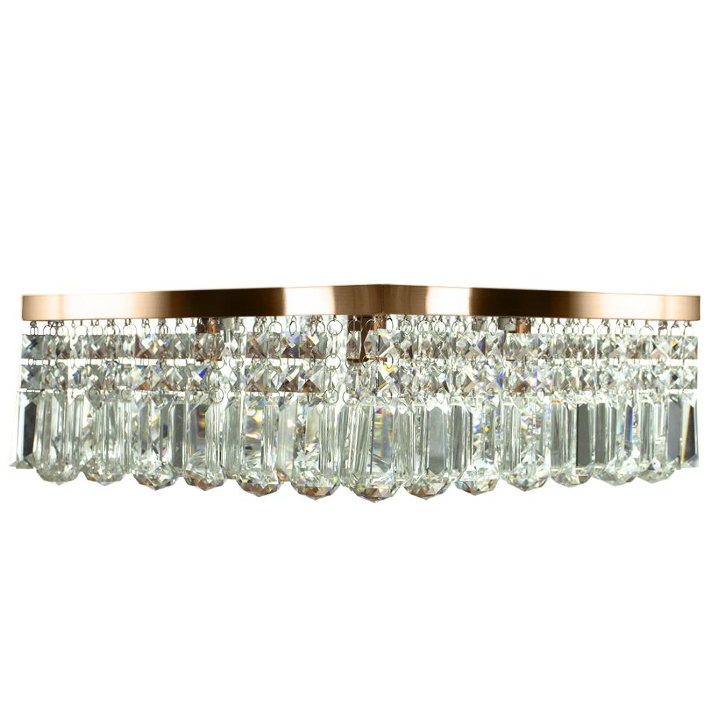 Lustre De Cristal Legitimo Wonderwall 40x40 Cobre