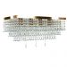 Lustre Luminária Queops Retangular 60x25 Cm Cobre