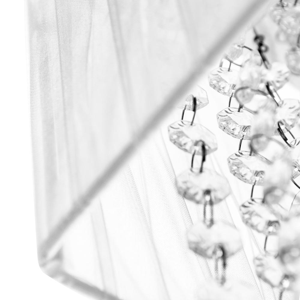 Lustre Para Sala De Cupula Cristal Acrílic Marrycrilic Branco