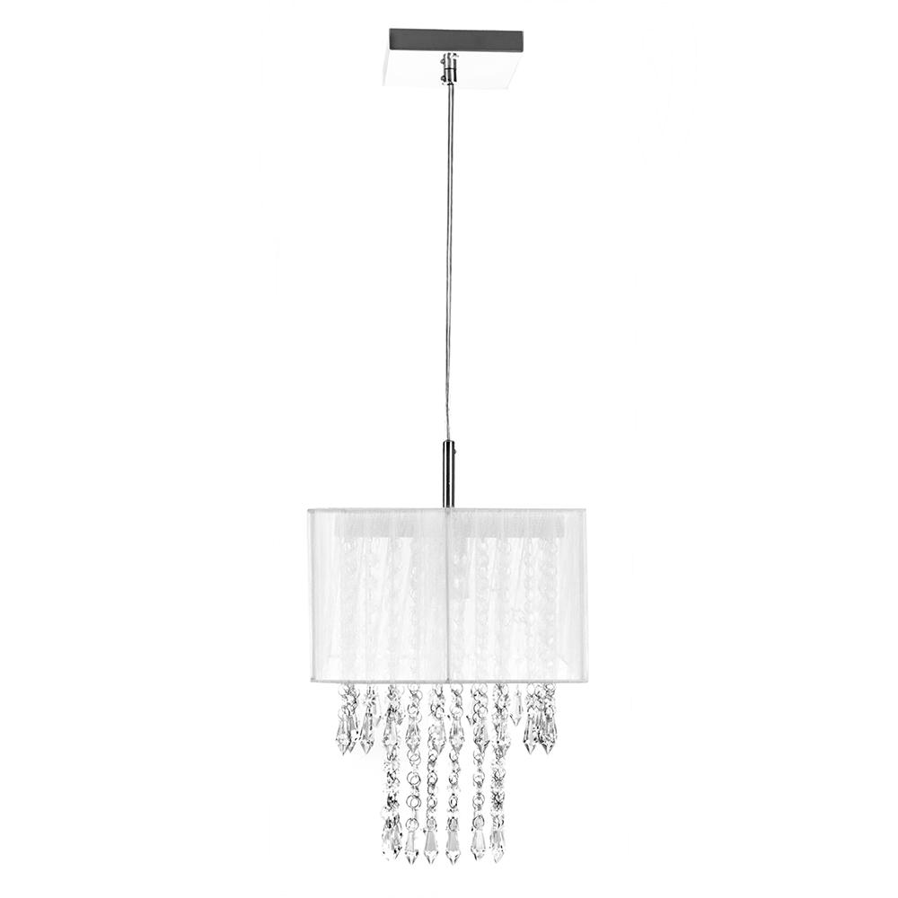 Lustre Para Sala De Cupula Cristal Acrílic Marrycrilic Branco