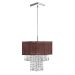 Lustre Para Sala De Cupula Cristal Acrílic Marrycrilic Marrom