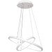 Lustre Pendente 2 Anéis Ring Branco Led Bivolt 60cm 3000K