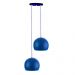 Lustre Pendente Aluminio Bola Duplo 15cm Azul