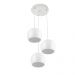 Lustre Pendente Aluminio Bola Triplo 15cm Branco