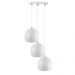 Lustre Pendente Aluminio Bola Triplo 15cm Branco