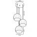 Lustre Pendente Aluminio Bola Triplo 15cm Branco
