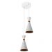 Lustre Pendente Aluminio Florida Duplo Branco