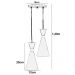 Lustre Pendente Aluminio Florida Duplo Branco