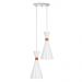 Lustre Pendente Aluminio Florida Duplo Branco