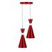 Lustre Pendente Aluminio Florida Duplo Cereja