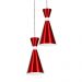 Lustre Pendente Aluminio Florida Duplo Cereja