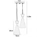 Lustre Pendente Aluminio Florida Duplo Cereja