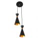 Lustre Pendente Aluminio Florida Duplo Preto