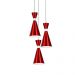 Lustre Pendente Aluminio Florida Triplo Cereja