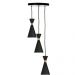Lustre Pendente Aluminio Florida Triplo Preto