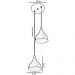 Lustre Pendente Aluminio Gota Duplo 21cm Branco