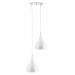 Lustre Pendente Aluminio Gota Duplo 21cm Branco