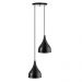 Lustre Pendente Aluminio Gota Duplo 21cm Preto