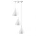 Lustre Pendente Aluminio Gota Triplo 21cm Branco