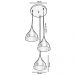 Lustre Pendente Aluminio Gota Triplo 21cm Branco