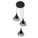 Lustre Pendente Aluminio Gota Triplo 21cm Preto
