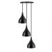 Lustre Pendente Aluminio Gota Triplo 21cm Preto