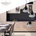 Lustre Pendente Aluminio Gota Triplo 21cm Preto
